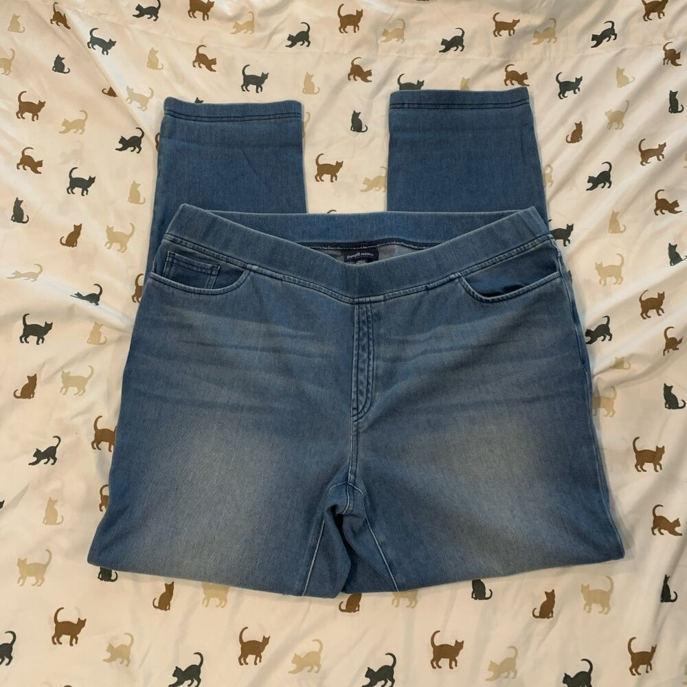 J. Jill Pure Jill Indigo 5-pocket Knit Jeans, NWT,  Size XL